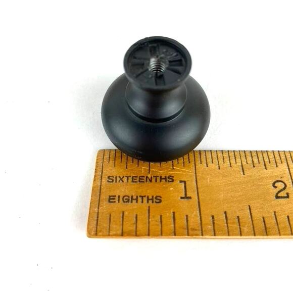 Hestia Round Black Cabinet Knobs Kitchen Hardware Dresser Pulls - Picture 4 of 6